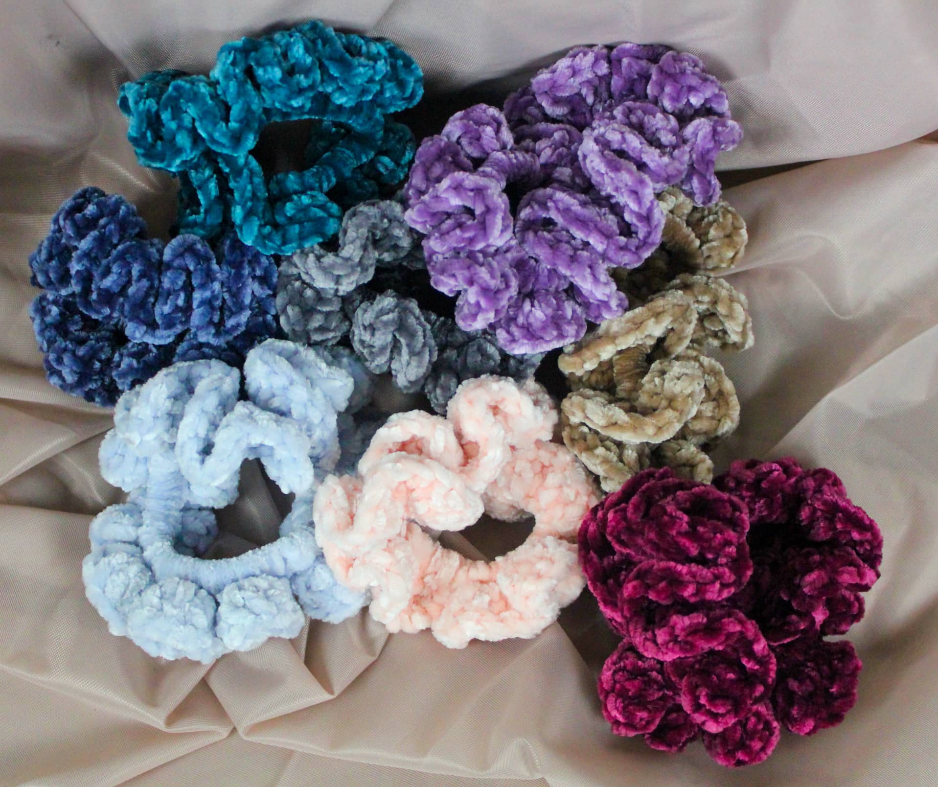 Velvet Crochet Scrunchie