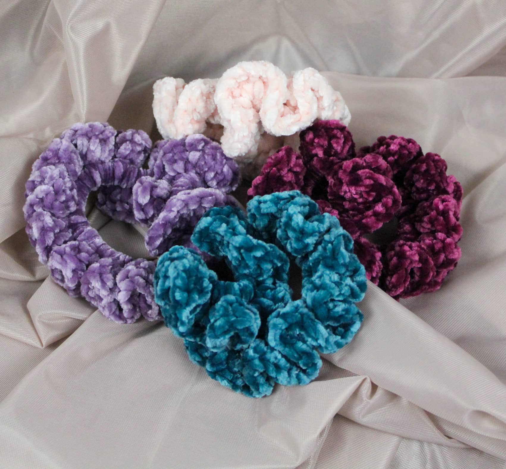 Velvet Crochet Scrunchie