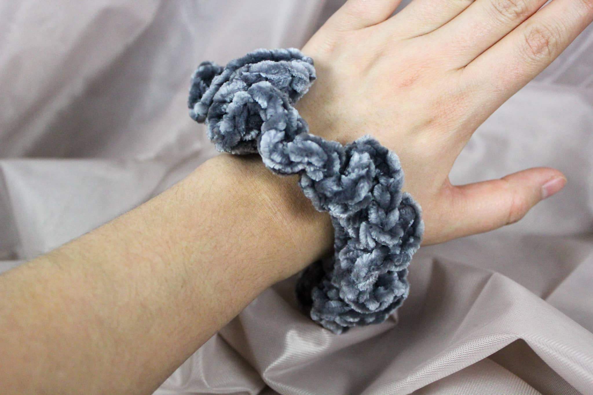 Velvet Crochet Scrunchie